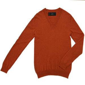 定価3.2万 AKM CASHMERE STANDARD V-NECK KNIT Mサイズ オレンジ カシミア100％スタンダードVネックニット wjk 1piu ジュンハシモト