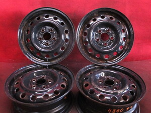 スチール ホイール 4本 スバル純正 14×4.5J 5穴 PCD 100 +55 ハブ径 56◆4340H(M5)