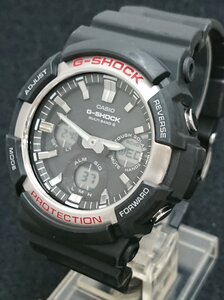 ライト点灯!!アナログ-デジタル!!CASIO/カシオ G-SHOCK/Gショック ソーラー電波時計 GAW-100 腕時計 ウォッチ USED品＊