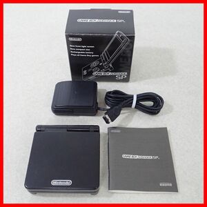 ☆1円〜 動作品 GBASP ゲームボーイアドバンスSP 本体 AGS-001 オニキスブラック箱説付 Nintendo 任天堂【10