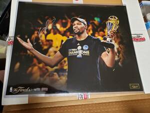 激レア サイン 2017 Panini Authentic 16x20 KEVIN DURANT (2x NBA Finals MVP) Auto / ケビン デュラント Autograph GSW Champion NIKE KD