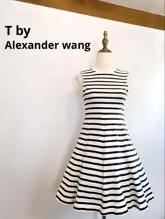 【美品】T by Alexander Wang ストライプワンピース547