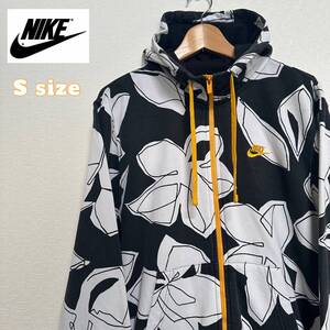 希少　NIKE ナイキ　ホワイトフローラル　ジップアップフーディー　S 古着