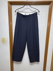 1 美品 23ss marka OFFICER PANTS 2TUCK WIDE WOOL TROPICAL MELANGE パンツ 