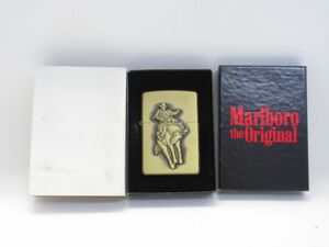 H558-N29-3873◎ Zippo ジッポー Marlboro マルボロ カウボーイ オイルライター 喫煙具 現状品1◎