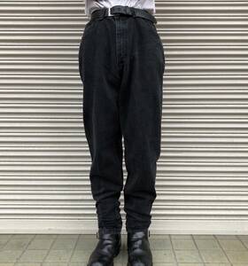 90s USA製 Wrangler ラングラー デニム ジーンズパンツ ブラック ジップフライ MSR01CB ヴィンテージ 黒 レディース 12Long 70cm 80s