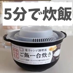 炊飯器 電子レンジ調理 新品 一合炊き レンチン スリコ ニトリ 無印良品 ちびくろちゃん 水切り付きで そのまま研げる 半合もOK 最短5分