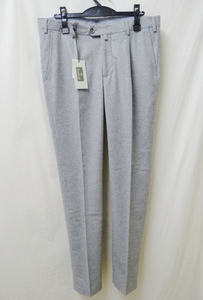 BARBARI バルバッティ　新品未使用　ウールワンタックパンツ　LIGHT GRAY 50サイズ