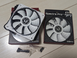 未使用 BitFenix Spectre Pro PWM 120mm ファン 2個セット ホワイト 白 FAN ケースファン CPUファン 12cm 自作PC