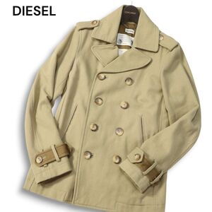 DIESEL ディーゼル 秋冬★ メルトン ウール ミリタリー Pコート ピーコート Sz.M メンズ　I4T04087_C#N