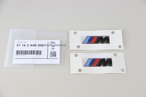 #◆BMW純正品 フロントフェンダー サイドエンブレム 2個（艶有り黒）4.5cmｘ1.5cm 4シリ F32 F33 F34 F36 5シリ F07 F10 F11 6シリ F12 F13