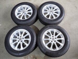 YS14293【送料無料225/65R17】ハリアー RAV4 ヴァンガード エクストレイル 中古スタッドレス ●17×7J 114.3/5H ET40●1円スタート