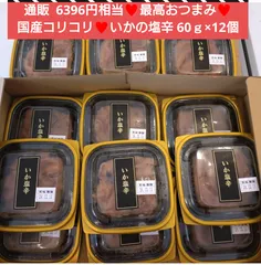 数量限定！イカの塩辛  60ｇ×12個  イカ  塩辛  おつまみ  珍味  魚介  海鮮