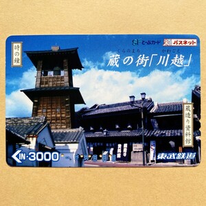 【使用済】 パスネット 東武鉄道 蔵の街「川越」 時の鐘 蔵造り資料館