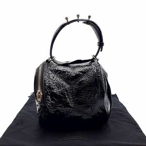 ◆超美品◆ アレキサンダーワン ALEXANDER WANG ハンドバッグ ワンハンド 鞄 スタッズ パテントレザー 黒 ブラック系 01-24020508-J