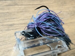 メーカー不明ラバージグ　17g 黒/紫カラー　管理:箱45