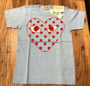 COMME des GARCONS PLAY　水色Tシャツ　レディースSサイズ　AZ-275-1