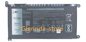 純正同等 新品 DELL 0WDX0R 3CRH3 P69G001 T2JX4 C4HCW 0C4HCW FC92N 適用する ノートパソコン修理交換用バッテリー WDX0R 11.4V 42WH