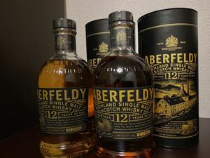 【1円スタート】【未開栓】Aberfeldy アバフェルディ 12年 ハイランド シングルモルト ウイスキー 700ml 40% 箱付 2個セット