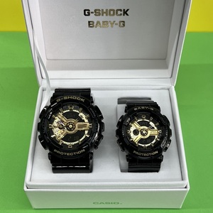 セール!★新品 カシオ正規保証付き★G-SHOCK GA-110GB-1AJF　BABY-G BA-110X-1AJF ペアウォッチ メンズ レディース 腕時計★プレゼントに