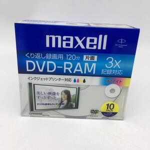 1027 【未開封】DVD-RAM maxell 120分 日本製 3x くり返し録画用 10枚パック 日立マクセル インクジェットプリンター対応