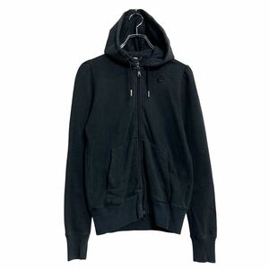 NIKE プリントスウェット パーカー ナイキ S ブラック フルジップ 古着卸 アメリカ仕入 a611-7359