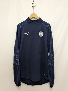 PUMA プーマ Manchester City マンチェスターシティ ハーフジップカットソー 758038-07 サイズ：L ブルー