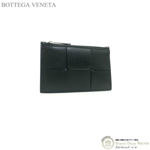 ボッテガ ヴェネタ （BOTTEGA VENETA） マキシイントレチャート ファスナー付き カードケース コインケース 679843 ダークモス（新品）