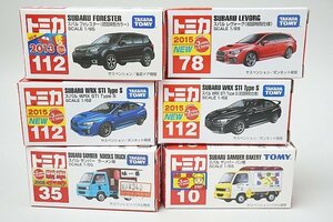 TOMICA トミカ SUBARU スバル サンバー ラーメン屋 / フォレスター 初回特別カラー / WRX STI タイプS / レヴォーグ など6点セット