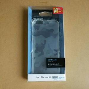 ◎ELECOM iPhone 6用 デザインソフトケース 液晶保護フィルム セット カモフラージュ PM-A14UCT04