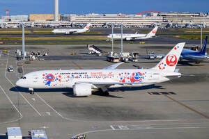 飛行機 デジタル 画像 ボーイング787 JAL ミャクミャクJET 4