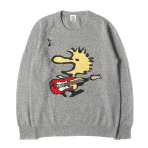 HYSTERIC GLAMOUR ヒステリックグラマー ニット サイズ:S 09AW THEATER8 PEANUTS&CO. Woodstock ギター ジャガード カシミヤ ニット