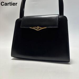 g46【極美品】カルティエ　Cartier 　サファイアライン　レザー　ハンドバッグ　トート　フォーマル