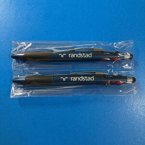 ★送料無料①★ランスタッド　３色ボールペン×２本　タッチ付き　Ranstad　タッチペン　スマホ　デバイス　