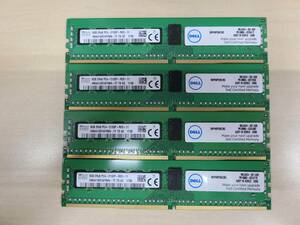 中古品 SK hynix 8GBx4枚 計32GB 2Rx8 PC4-2133P-RE0-11 HMA41GR7AFR8N-TF TD AC サーバーメモリラム使用