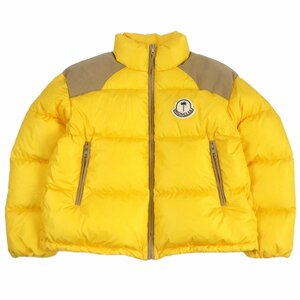 極美品□モンクレール ジーニアス 8 Palm Angels 21-22AW KELSEY ロゴワッペン スタンドカラー ダウンジャケット イエロー 5 正規品