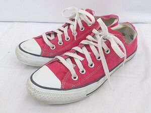 ◇ converse コンバース カジュアル スニーカー シューズ サイズ 24.5cm レッド レディース E