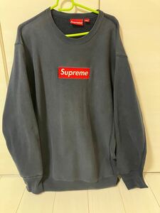 Supreme Box Logo Crewneck Navy L シュプリーム ボックスロゴ クルーネック スウェット sweat