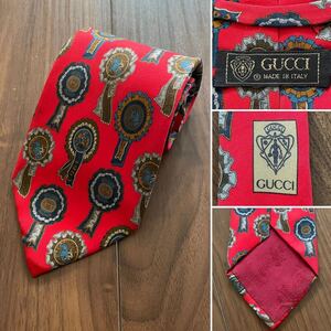 ☆ネクタイ☆GUCCI グッチ☆SILK シルク 100％☆総柄☆イタリア製