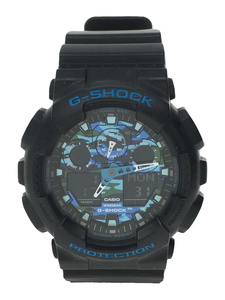 CASIO◆クォーツ腕時計・G-SHOCK/デジアナ/BLK/BLK/SS/GA-100CB-1AJF