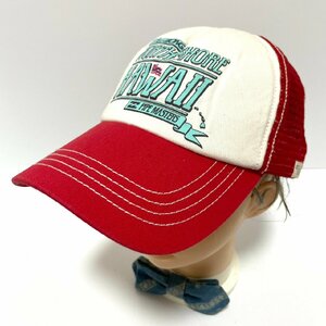 (^w^)b ビラボン ハーフ メッシュ キャップ 帽子 レッド BILLABONG NORTH SHORE HAWAII PIPE MASTERS サーフィン CAP OEN SIZE C0472EE