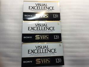  ■未使用 SONY　ソニー　S-VHS　VXST-120　120分×3本　ビデオテープ録画■ 