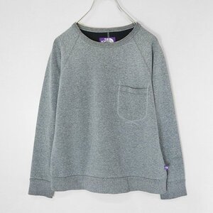 THE NORTH FACE PURPLE LABEL ◆ クルーネック スウェットシャツ グレー S (NT6451N) 長袖 カットソー Tシャツ ノースフェイス ◆MU21