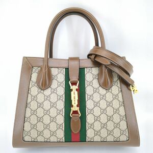 グッチ 2WAY ショルダーバッグ ミディアムトート ジャッキー 1961 ＧＧスプリーム 649016HUHHG8565 GUCCI◆3111/藤枝インター店