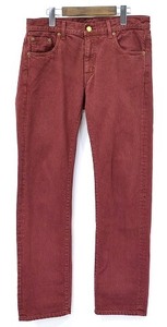 NEIGHBORHOOD (ネイバーフッド) BULLS EYE. NARROW / C-PT 5ポケットナローコットンパンツ S BURGUNDY