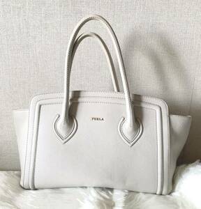 FURLA フルラ ハンドバッグ レザー オフホワイト