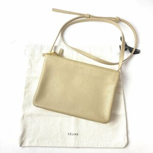 セリーヌ CELINE レディース トリオ ショルダーバッグ レザー 保存袋付き