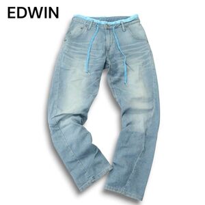 EDWIN エドウィン ER107 ジャージーズ 麻 リネン混★ 加工 イージー ストレッチ デニム パンツ ジーンズ Sz.S メンズ 日本製　A4B04068_8#P