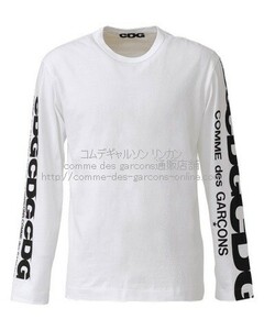 ■激レア■コムデギャルソンCDGエアラインロゴ・ロングスリーブTシャツ（長袖・アームロゴ）■L■白■新品タグ付■国内直営店正規品