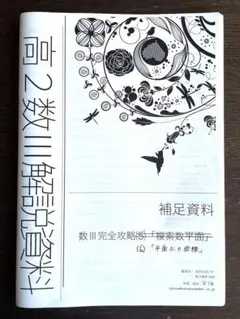 鉄緑会　数学　数III完全攻略　平面上の曲線　高2数III解説資料